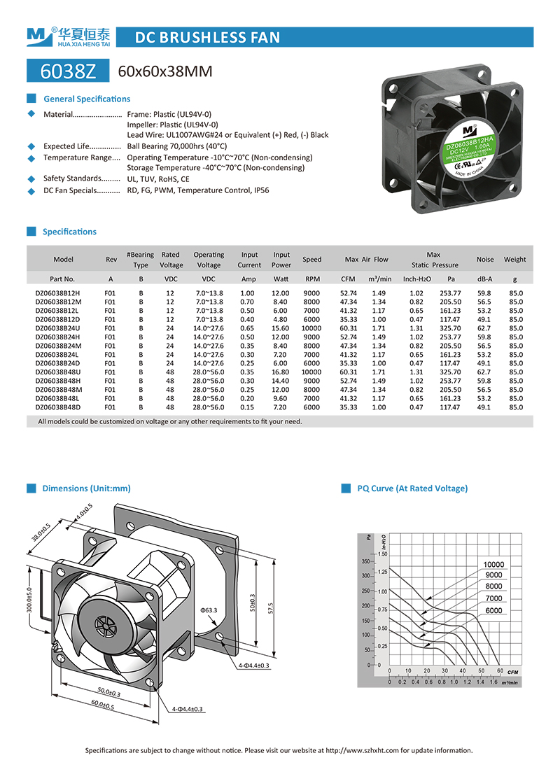 60mm high pressure fan